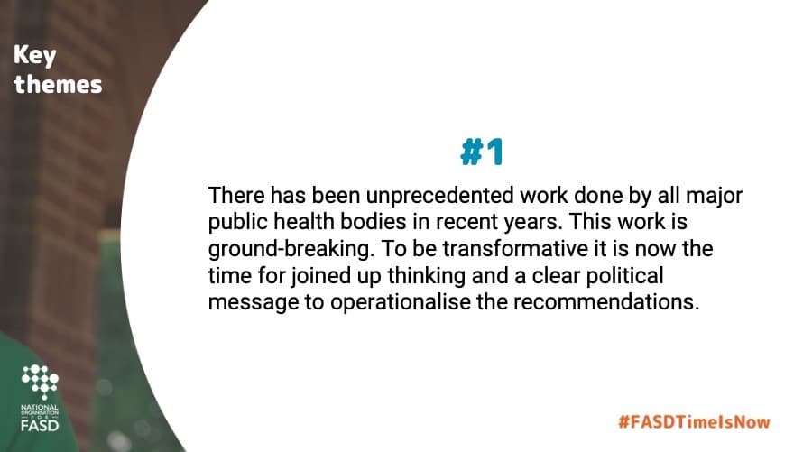 There has been unprecedented work done by all major public health bodies in recent years.