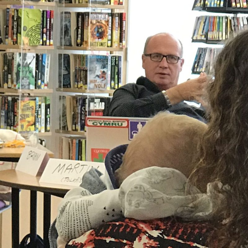 National FASD Brian Roberts in a library