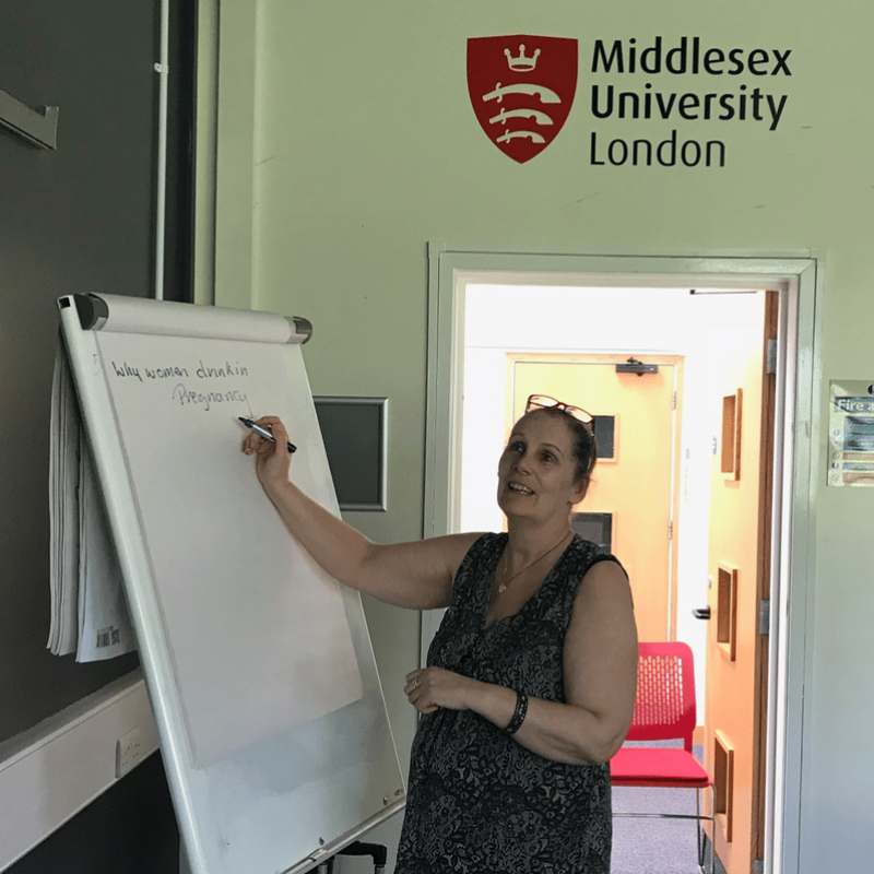 A birth mother explains FASD to student midwives